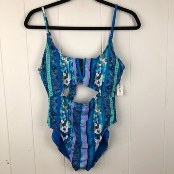 Lucky Brand Womens Swimsuit - V-Neck Underwire Once-Piece Small - Picture 3 of 9